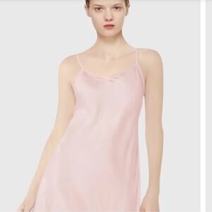🔆PINK Satin Slip Dress in Small by Whispers NWOT
